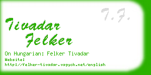 tivadar felker business card